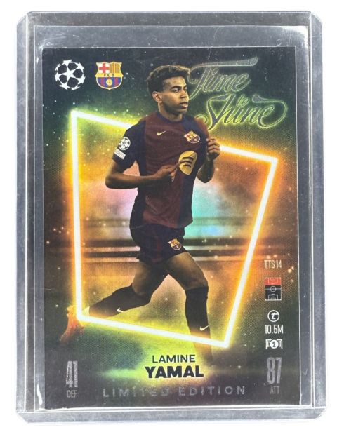 2024 Topps Match Attax UCC Time To Shine Limited Edition Lamine Yamal #TTS14 Front