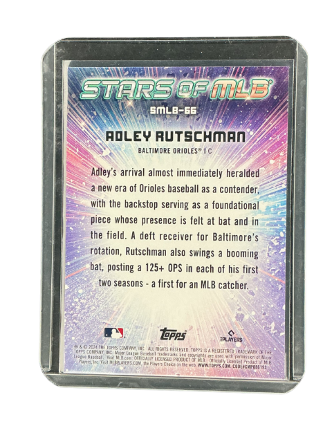 2024 Topps Stars Of MLB Adley Autschman Baltimore Orioles #SMLB-66 Backside