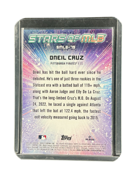 2024 Topps Stars Of MLB Oneil Cauz Pittsburgh Pirates #SMLB-79 Backside