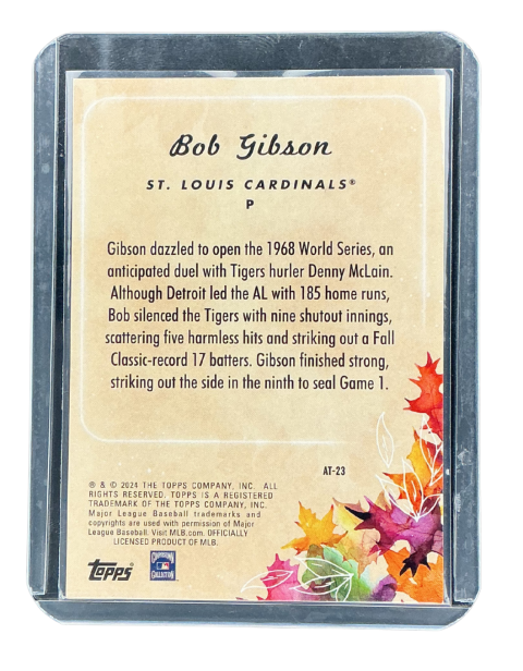 2024 Topps Update Series Bob Gibson Autumu Tales #AT-23
Backside