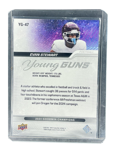 2024 Upper Deck Goodwin Champions Evan Stewart Young GUNS Football #YG-47
Back