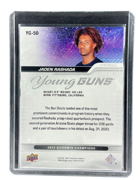2024 Upper Deck Goodwin Champions Jaden Rashada young GUNS Football #YG-50
Back