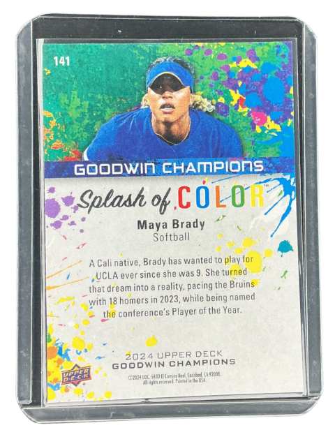 2024 Upper Deck Goodwin Champions Maya Brady Softball #141
Backside