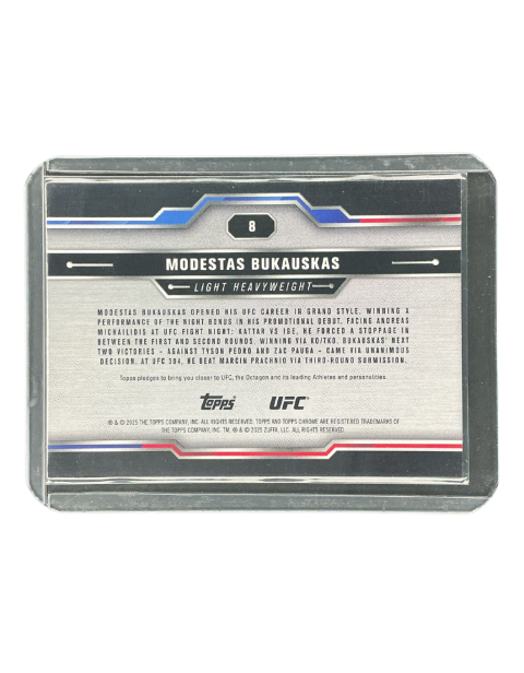 2025 Topps Chrome UFC Farid Basharat Featherweight #132
Backside