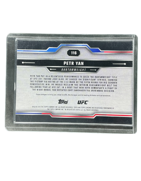 2025 Topps Chrome UFC Petr Yan Bantamweight #116 Back