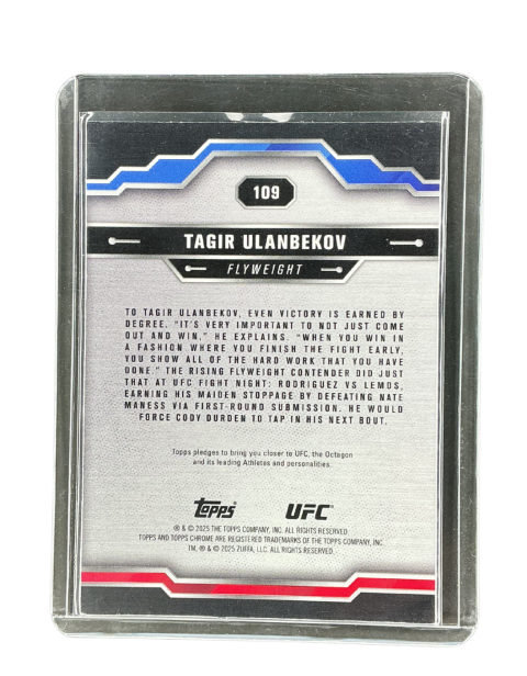 2025 Topps Chrome UFC Tagir Ulanbekov Flyweight #109
Back