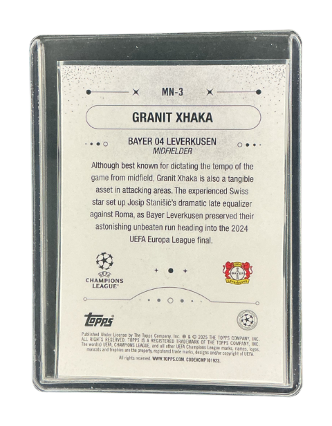 2025 Topps Merlin UEFA Granit Xhaka Mystic Nights #MN-3
Backside