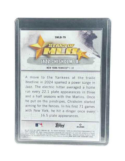 2025 Topps Stars Of MLB Jazz Chisholm JR. #SMLB-79 Back