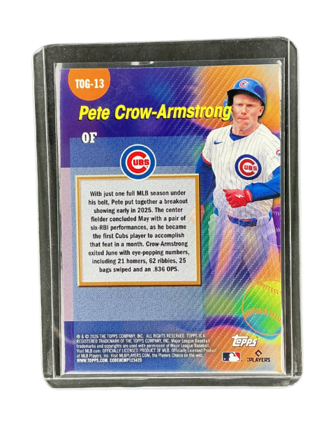 2026 Topps 75 Years Baseball Series 1 Pete Crow-Armstrong Titans Of The Game #TOG-13
Back