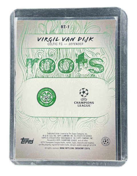2026 Topps UEFA Virgil Van Dijk Celtic FC Roots #RT-1
Back