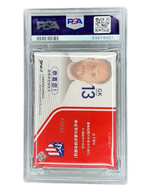 2021-22 Daka C/A Madrid Oblak Jersey Relics /25 #JSY-19 PSA 9
Back