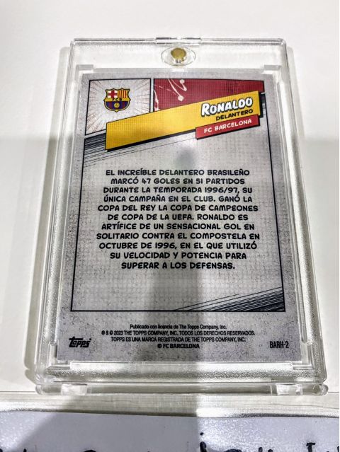 2023 Topps Barcelona Ronaldo #BHRK-2 /299 Back