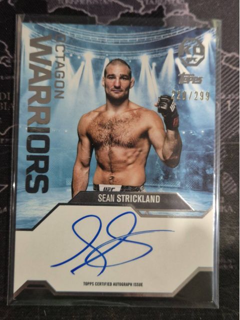2025 Topps UFC Knockout Octagon Warriors Sean Strickland #OW-SS /299 Auto