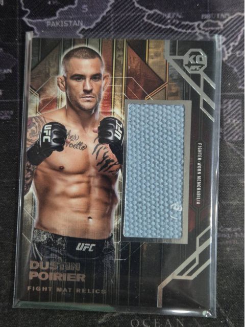 2025 Topps UFC Knockout Dustin Poirier Fight Mat #FMR-DP Relic Front