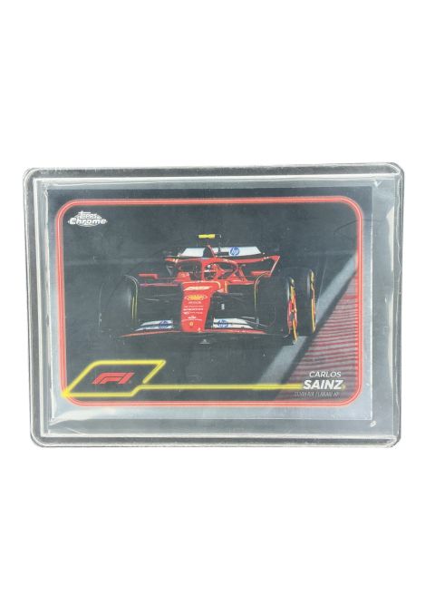 2024 Topps Chrome F1 Carlos Sainz Scuderia Ferrari Hp Refractor #76 Front
