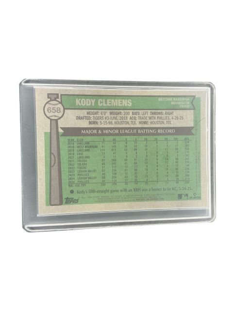 2025 Topps Heritage Baseball Kody Clemens Refractor #658 Back