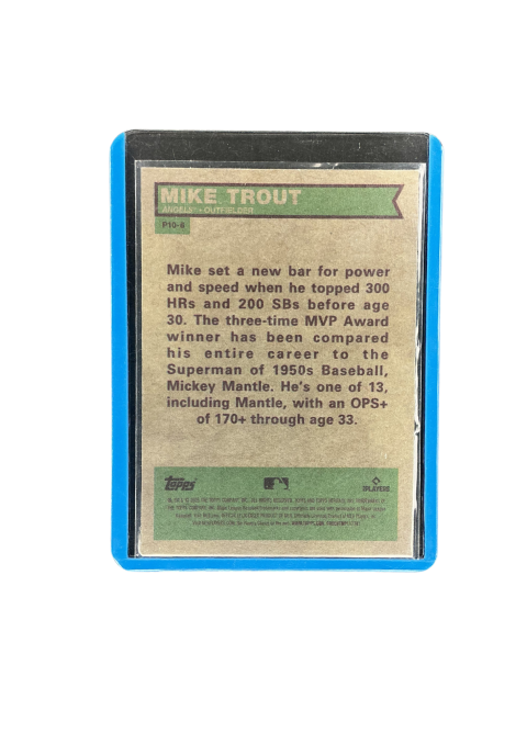 2025 Topps Heritage Mike Trout Perfect 10 #P10-6 Back