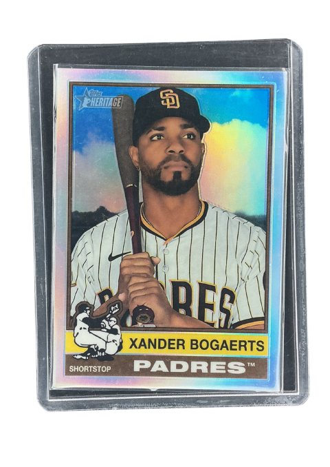2025 Topps Heritage Xander Bogaerts Chrome Refractor #718 Front
