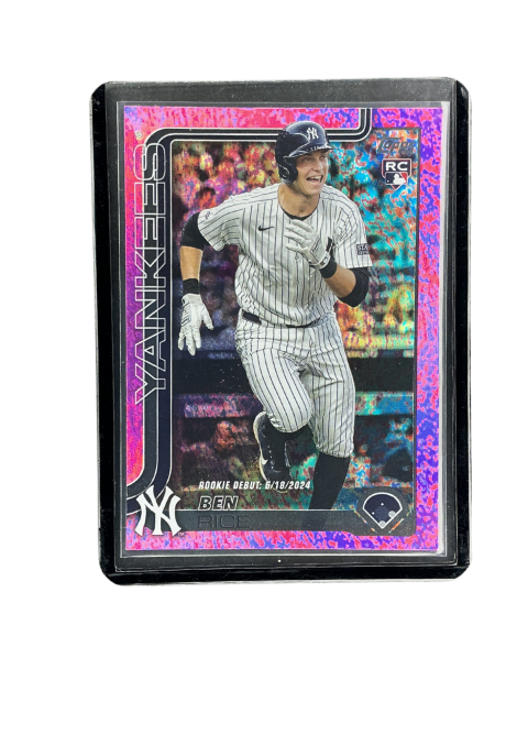 2025 Topps Update Ben Rice Rookie Pink Diamante Foil #US25 Front