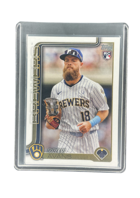 2025 Topps Update Series Drew Avans RC Brewers #US92 Front