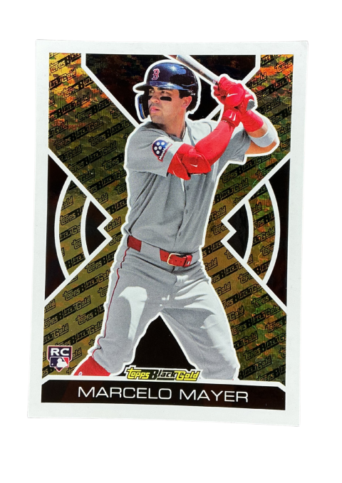 2025 Topps Update Series Marcelo Mayer RC Topps Black Gold #BG-13 Front