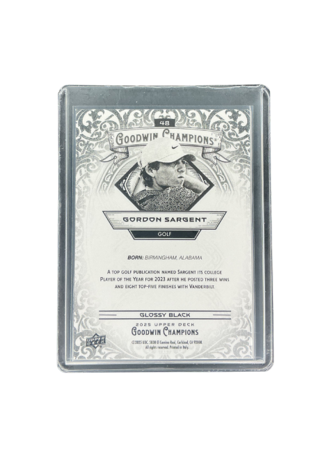 2025 Upper Deck Goodwin Champions Gordon Sargent Golf #48 Back