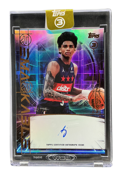 2026 Topps 3 Baskeball Aj Johnson Remarkable Auto #RM-AJ Front