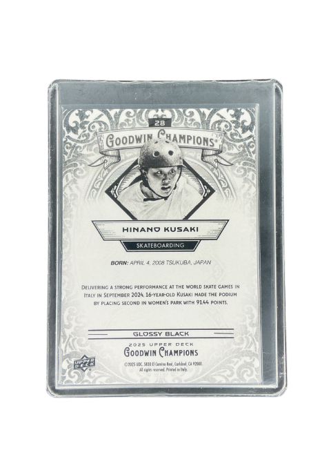 2025 Upper Deck Goodwin Champions Hinano Kusaki Skateboarding #28 Back