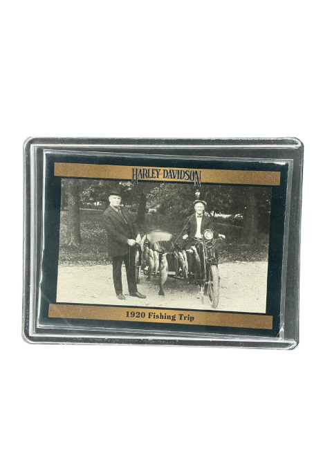 1992 Collect-A-Card 1920 Fishing Trip Harley Davidson Series 2 #112 Front