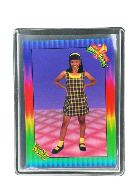 1995 Collect-A-Card Mighty Morphin Power Rangers Aisha The New Yellow Ranger The New Season #Bonus Card 2 Front
