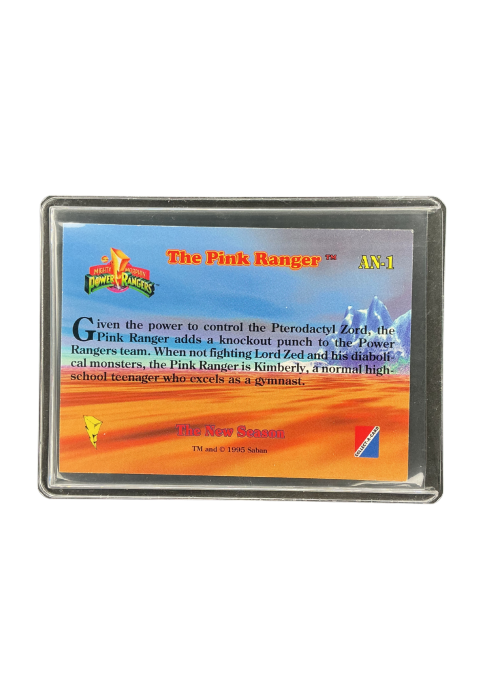 1995 Collect-A-Card Mighty Morphin Power Rangers The Pink Ranger #AN-1 Back