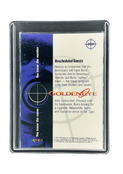 1995 Graffiti Goldeneye Unscheduled Guests #019 Back