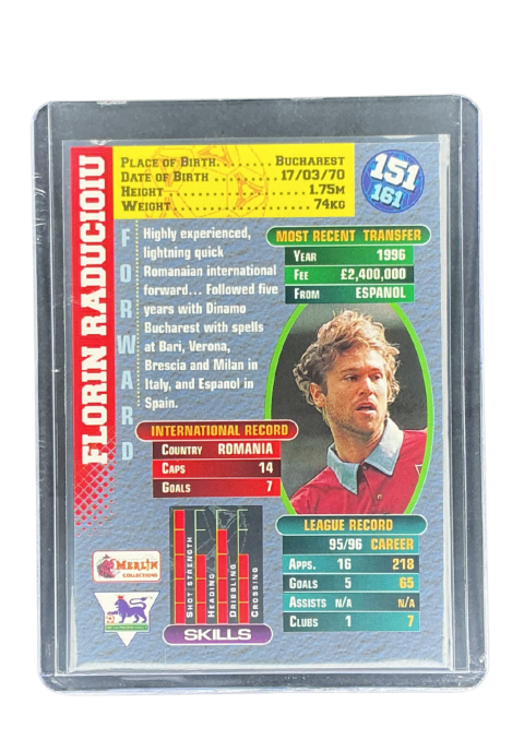 1996 Merlin's Florin Raducioiu #151 Back