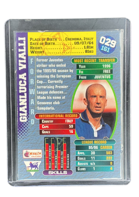 1996 Merlin's Gianluca Vialli #029 Back
