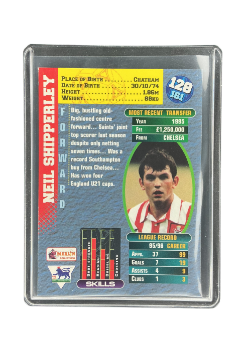 1996 Merlin's Premier Gold Neil Shipperley #128 Back