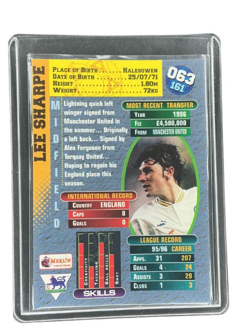 1996 Merlin's Premiergold Lee Sharpe #063 Back