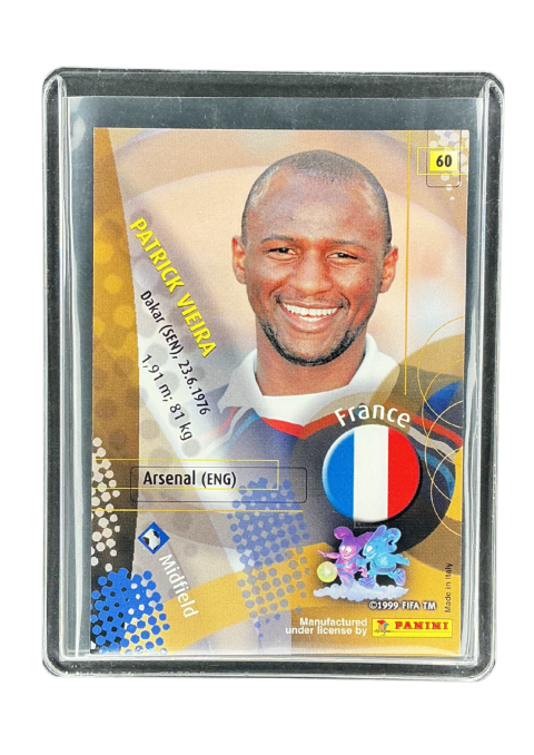 2002 Panini Fifa World Cup Korea Japan Patrick Vieira France #60 Back