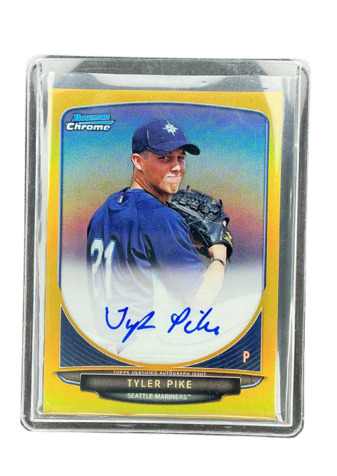 2013 Topps Chrome Bowman Tyler Pink P Auto /50 #BCP-TP Front