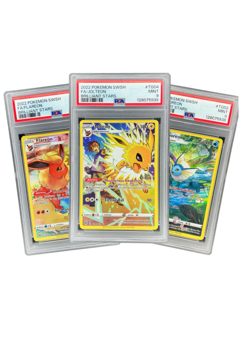 2022 Pokemon SWSH Flareon Vaporeon Jolteon #TG01 #TG02 #TG04 PSA 9
Front