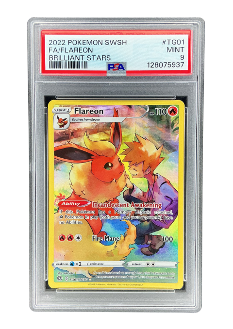 2022 Pokemon SWSH Flareon Vaporeon Jolteon #TG01 #TG02 #TG04 PSA 9
Front
