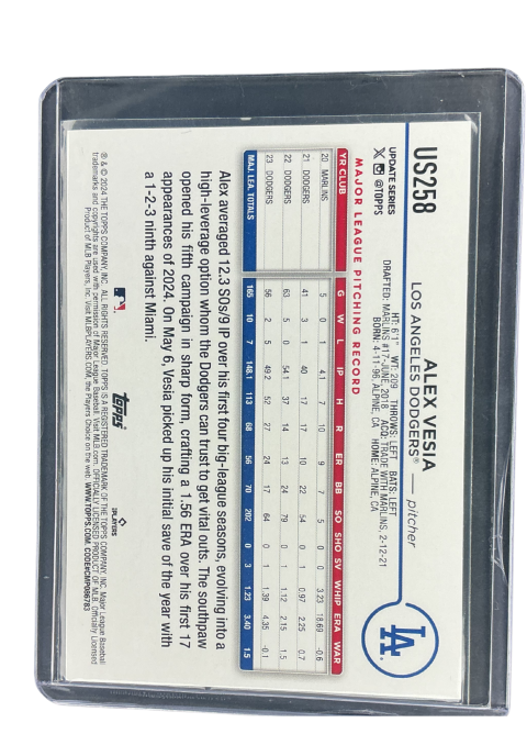 2024 Topps Update Series Alex Vesia Holliday Foil #US258 Back