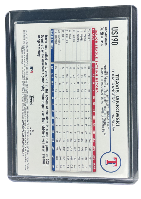 2024 Topps Update Series Travis Jankowski Holiday Foil #US190
Back