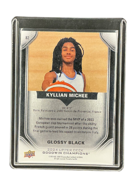 2024 Upper Deck Goodwin Champions Kyllian Michee Basketball #82 Back