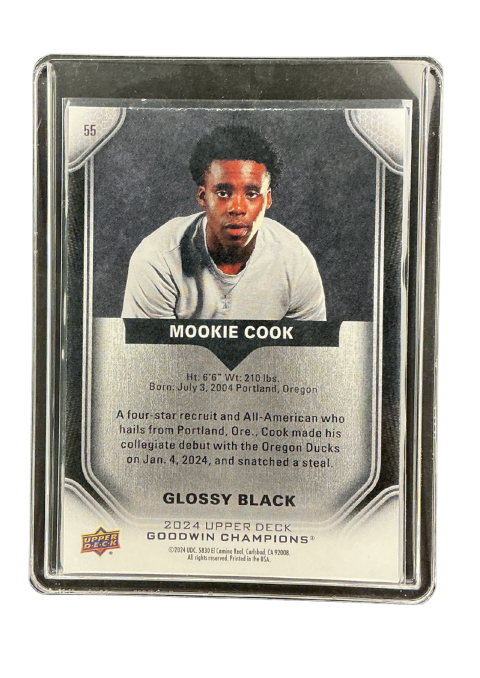 2024 Upper Deck Goodwin Champions Mookie Cook Basketball #55 back