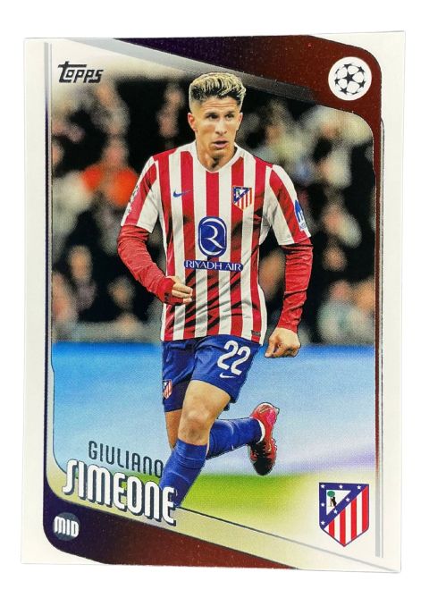2025-26 Topps UEFA Club Competitions Giuliano Simeone #100 Front