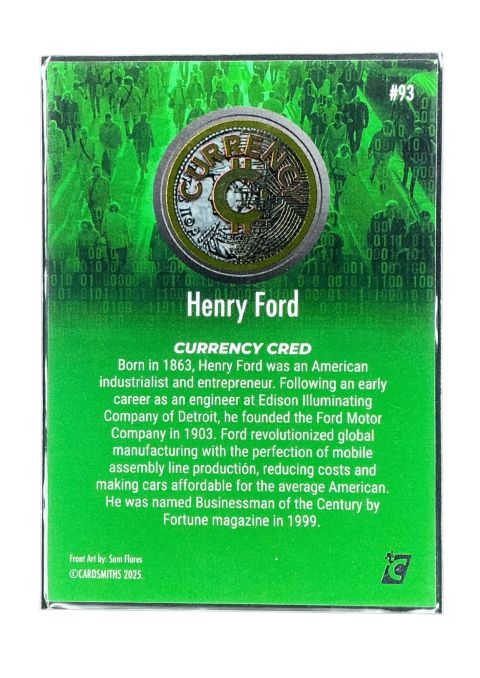 2025 Cardsmiths Currency Series 5 Henry Ford Foil #93 Back