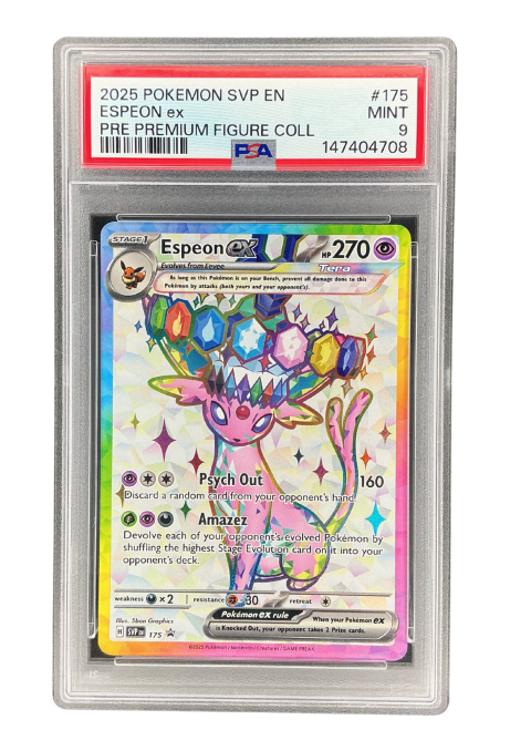 2025 Pokemon Espeon Ex Promo #175 PSA 9 Font
