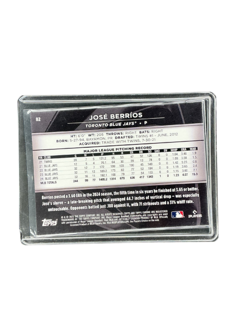 2025 Topps Chrome Black Jose Berrios /50 #82 Back
