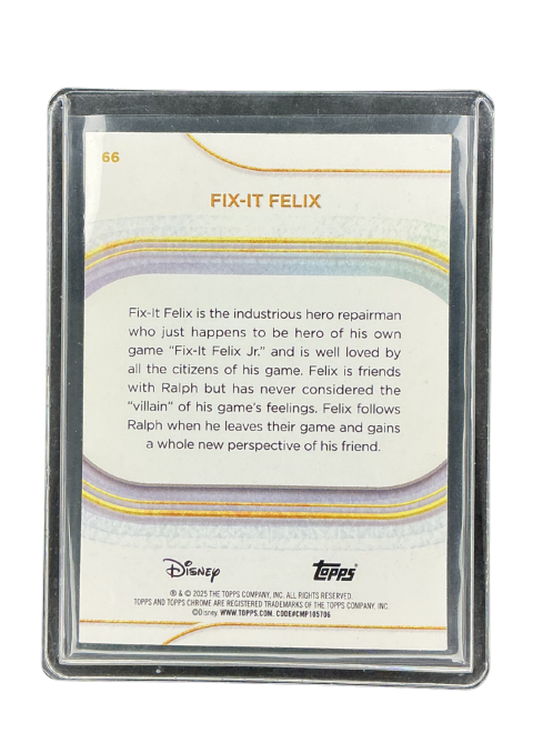 2025 Topps Chrome Disney Fix-It Felix #66 Back