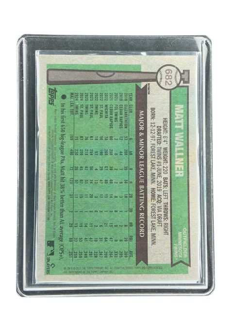 2025 Topps Heritage High Number Matt Wallner Twins #682
Back